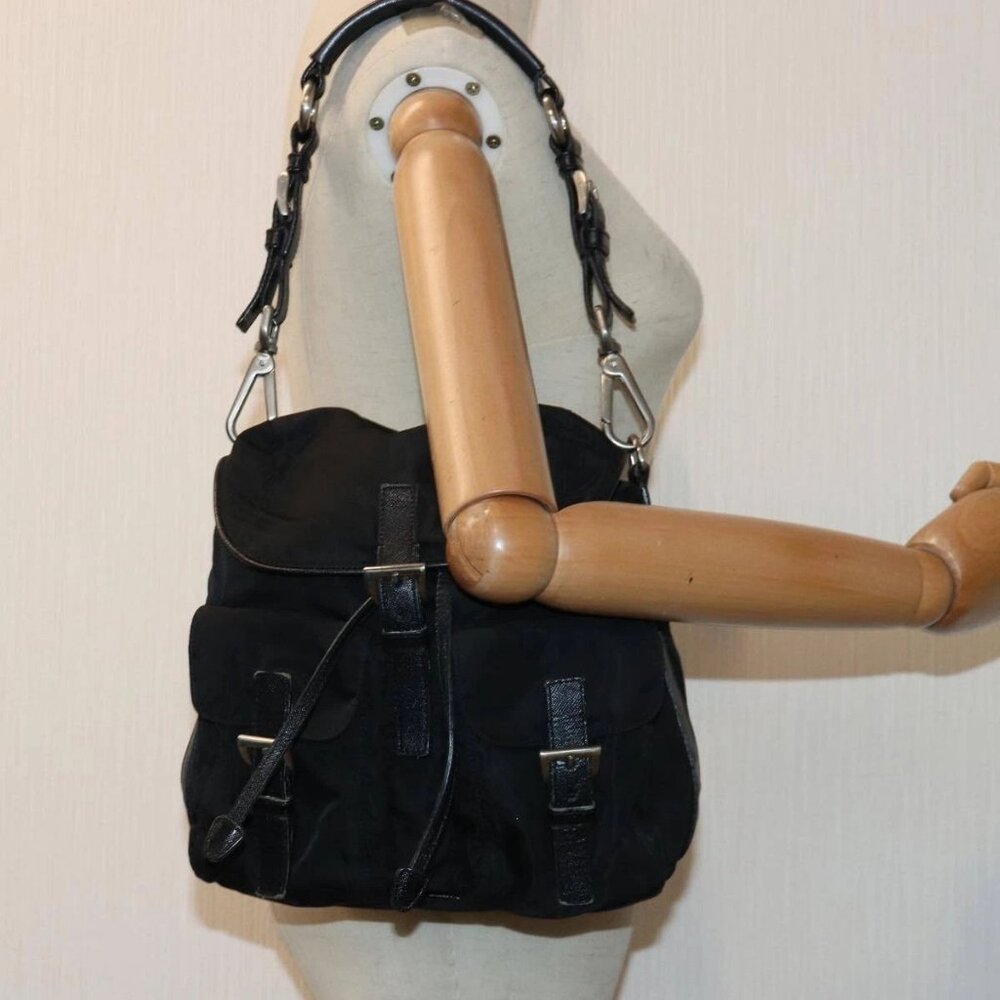 PRADA Backpack Nylon Black Silver Auth 85289 - Picture 3 of 16
